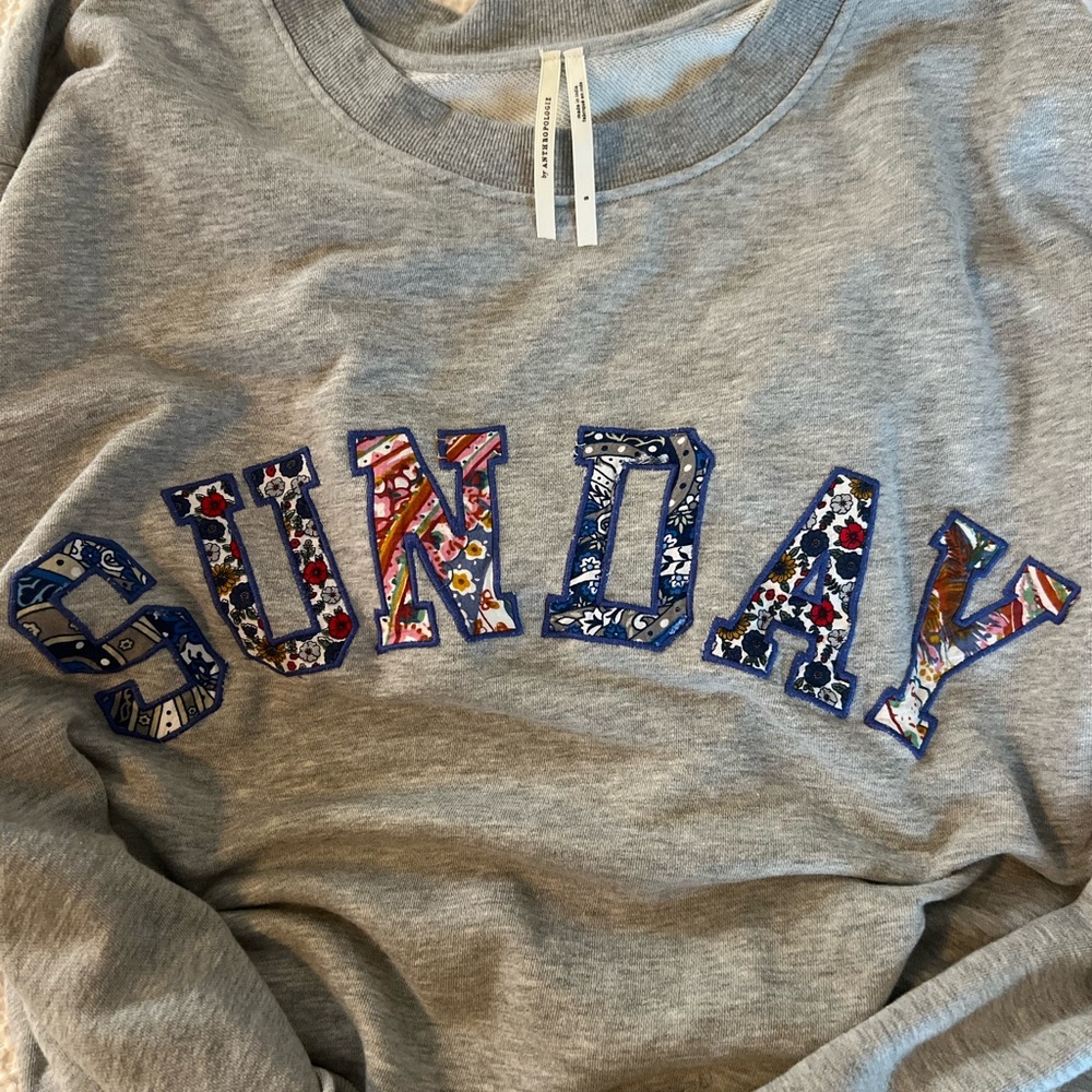 Anthropologie cropped crewneck